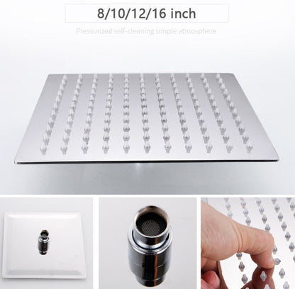 VoordeelPaleis® SmartPulse Wand Thermostatische Doucheset Alicante 2 weg 30 cm regendouche vierkant chroom glans
