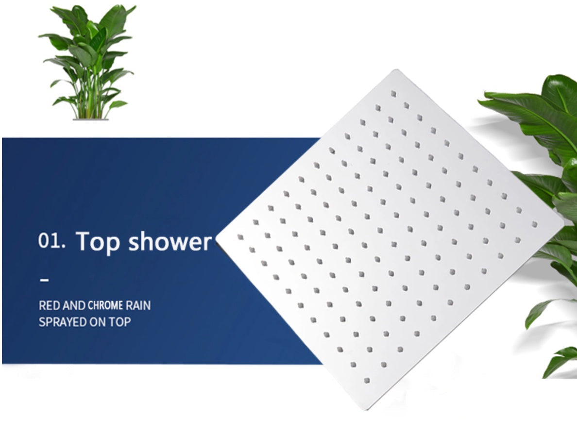 VoordeelPaleis® SmartPulse Wand Thermostatische Doucheset Alicante 2 weg 30 cm regendouche vierkant chroom glans