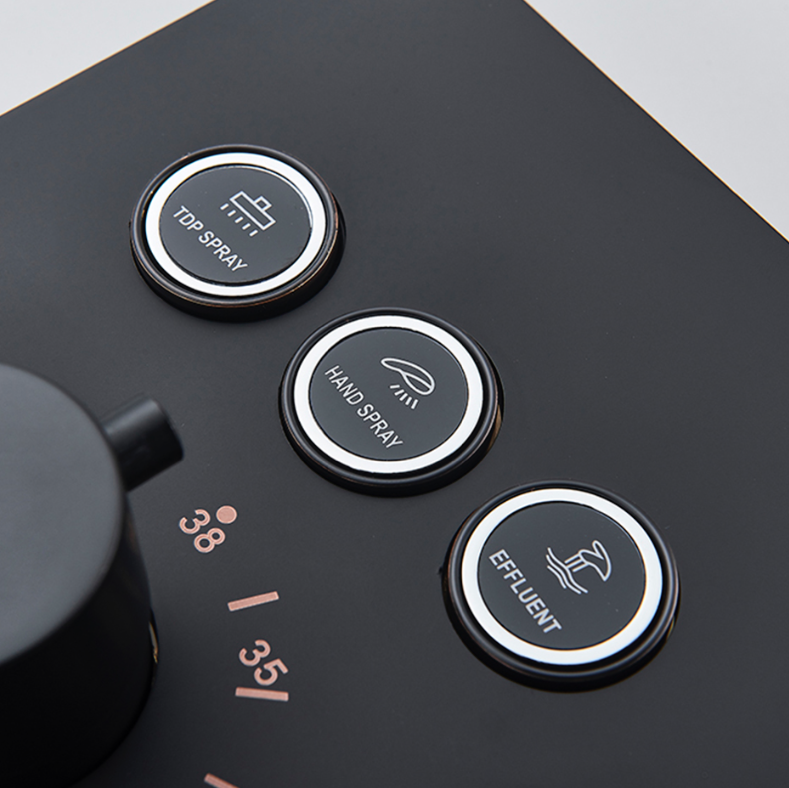 VoordeelPaleis® SmartPulse Inbouw Regendouche Thermostatische Mengkraan 3-weg los mat zwart