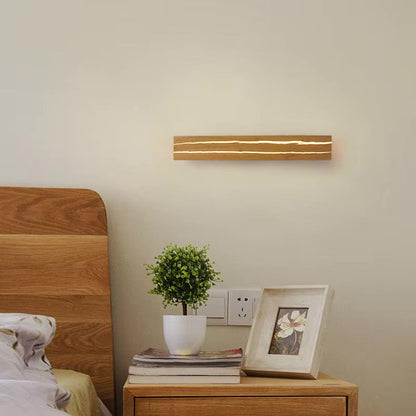 VoordeelPaleis NordicLux Wandlamp Spiegellamp Hout warm licht 50 cm.