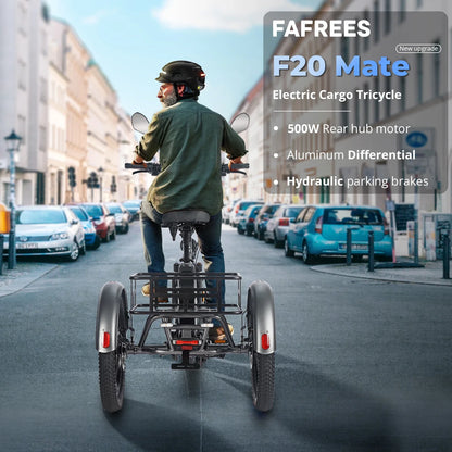 Fafrees F20 Mate Elektrische Driewieler – 500W Motor – 48V 21Ah Accu – Tot 120 km Bereik – Hydraulische Remmen – Full LCD Display – Extra Comfort