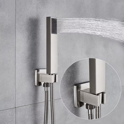 Doucheset Bolivia Premium 30 cm. regendouche vierkant 3-weg RVS geborsteld