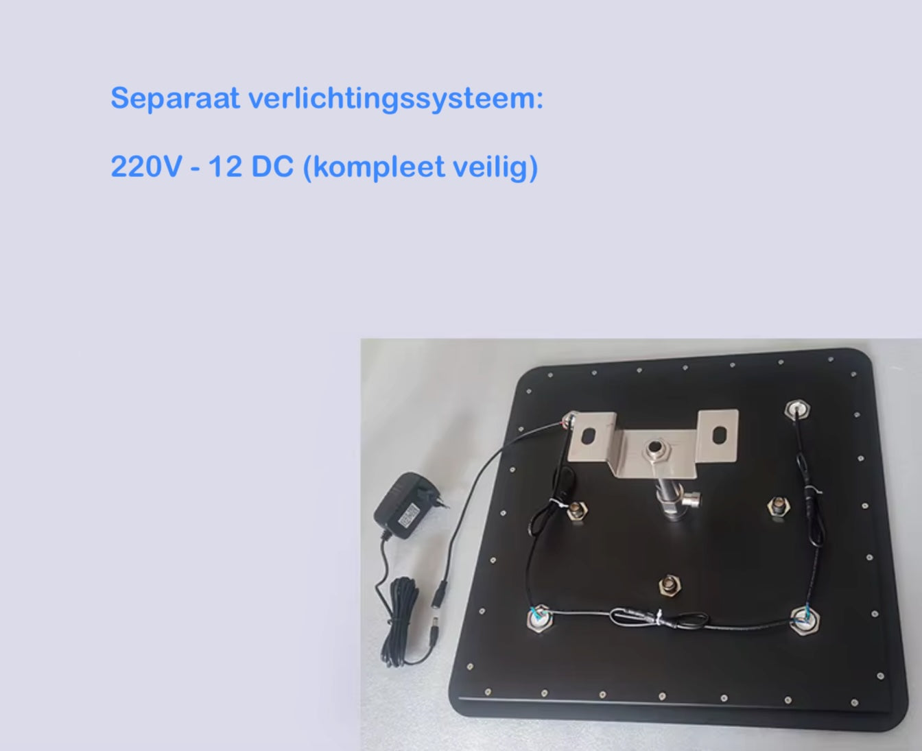 VoordeelPaleis® AquaMax Platinum Wellness Plafond Thermostatische Doucheset 3 weg Inbouw Plafond LED regendouche Mat Zwart