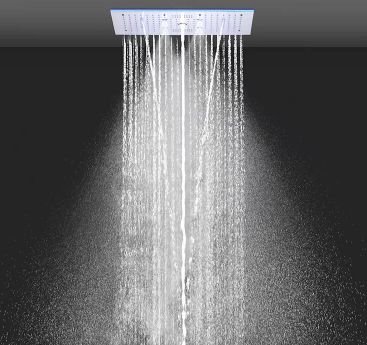 VoordeelPaleis® Aurora Plafond Thermostatische Doucheset 5 weg systeem Inbouw Plafond LED & Audio regendouche Chroom Glans