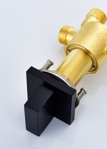 VoordeelPaleis® Badkraan San Marino bad inbouw - opbouw mengkraan model met handdouche mat zwart