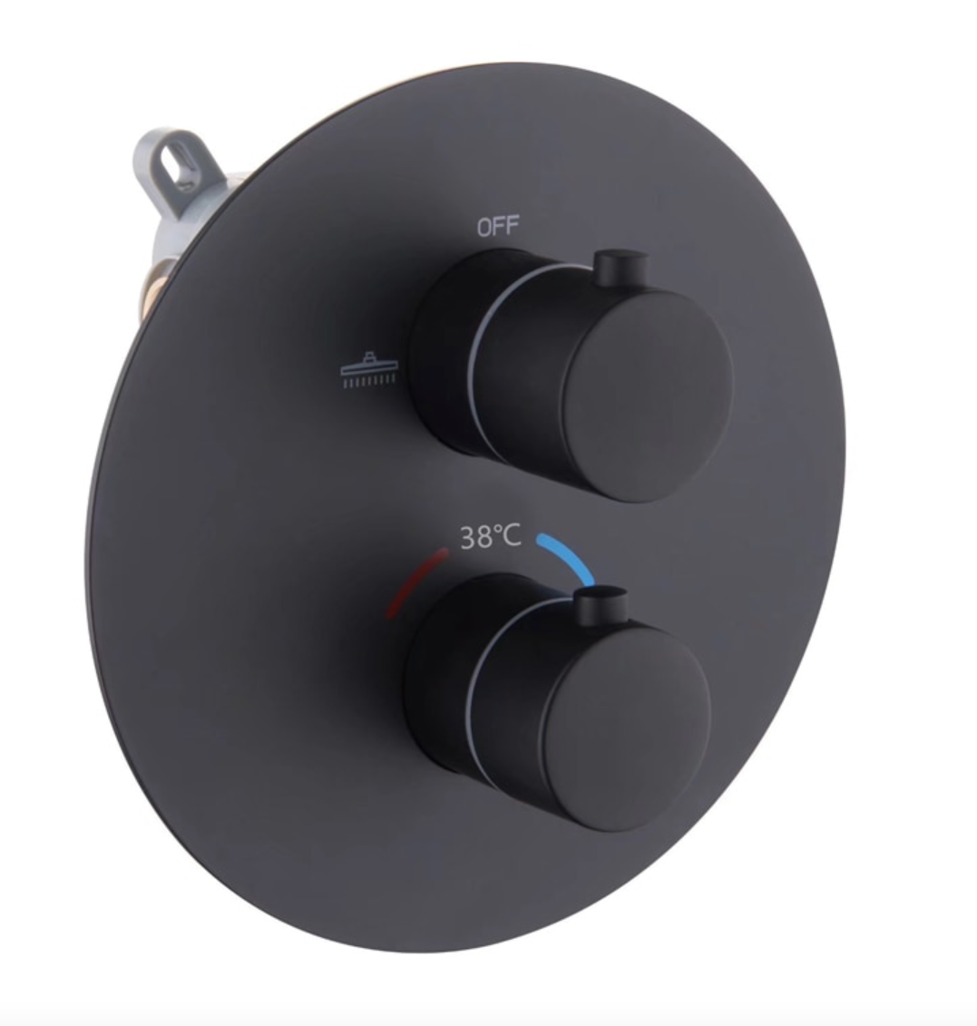 VoordeelPaleis® Doucheset Washington Premium Plus 10 inch regendouche rond 3-weg zwart inbouw