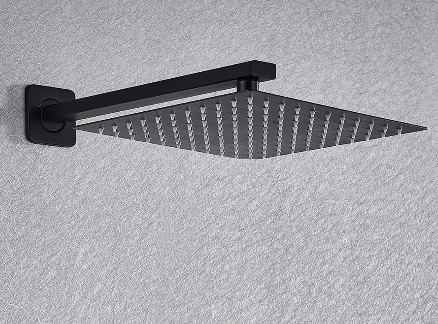 VoordeelPaleis® Doucheset Premium 40 cm. regendouche vierkant 2-weg zwart inbouw