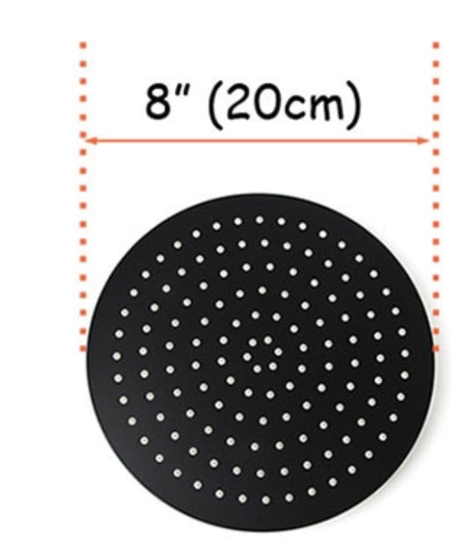SaniSupreme Doucheset Yosemite 8 inch / 20cm regendouche rond 2-weg zwart inbouw