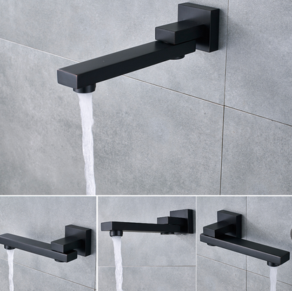 VoordeelPaleis® Doucheset Manhattan Premium de Luxe LCD 8 inch regendouche vierkant 3-weg zwart inbouw