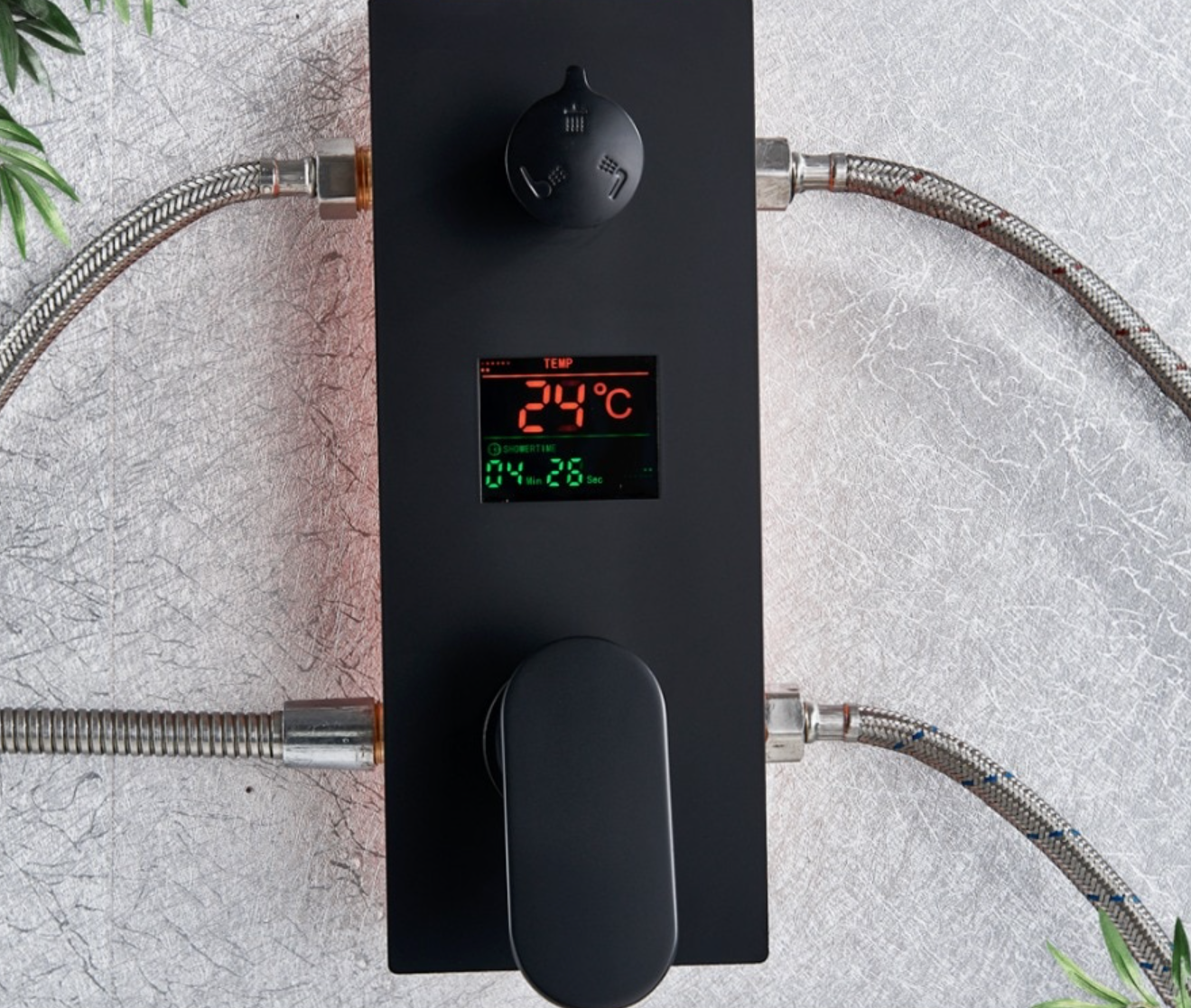 VoordeelPaleis® Losse mengunit 3 weg Manhattan Premium de Luxe LCD Digitaal Display mat zwart inbouw