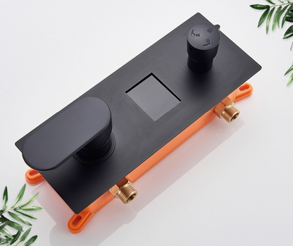 VoordeelPaleis® Promobundel Inbouw Doucheset Manhattan Premium de Luxe LCD 10 inch regendouche vierkant 3-weg zwart