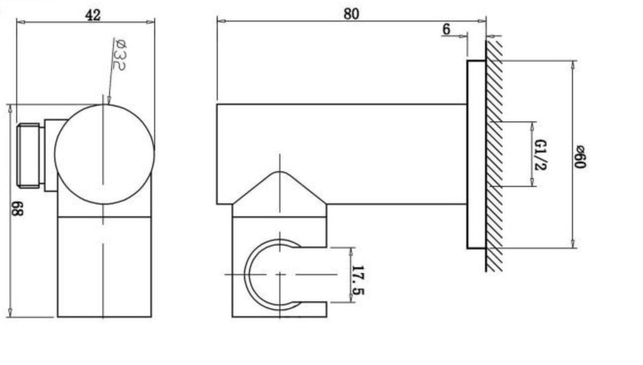 VoordeelPaleis® Inbouw Plafond Doucheset Malaga Blackline Premium Plus 2 weg 12 inch regendouche rond-rechthoek mat zwart