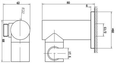 VoordeelPaleis® Inbouw Plafond Doucheset Malaga Blackline Premium Plus 2 weg 12 inch regendouche rond-rechthoek mat zwart