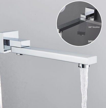 VoordeelPaleis® Doucheset Manhattan Premium de Luxe LCD 16 inch regendouche vierkant 3-weg chroom inbouw