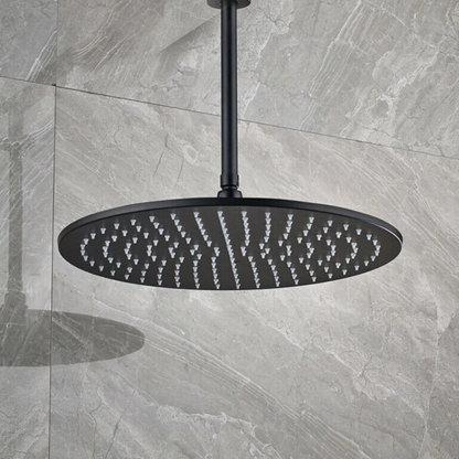 VoordeelPaleis® Inbouw Plafond Doucheset Yosemite 2 weg 16 inch regendouche rond mat zwart
