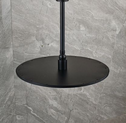 VoordeelPaleis® Inbouw Plafond Doucheset Yosemite 2 weg 16 inch regendouche rond mat zwart