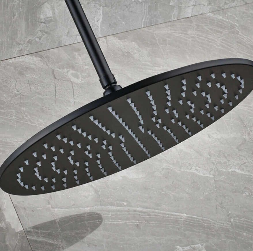 VoordeelPaleis® Inbouw Plafond Doucheset Yosemite 2 weg 16 inch regendouche rond mat zwart