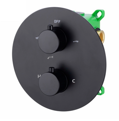 VoordeelPaleis® Doucheset Washington Premium Plus 10 inch regendouche rond 3-weg zwart inbouw