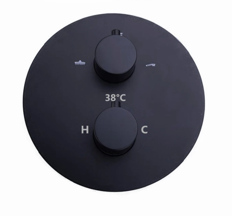 VoordeelPaleis® Doucheset Washington Premium Plus 10 inch regendouche rond 3-weg zwart inbouw
