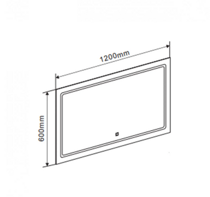 Spiegel VoordeelPaleis® Design Aurora 120x60 cm