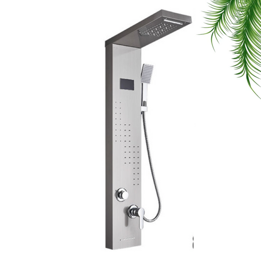 Luxe Douchepaneel Opbouwdouche VoordeelPaleis® Bonos LCD RVS Brushed