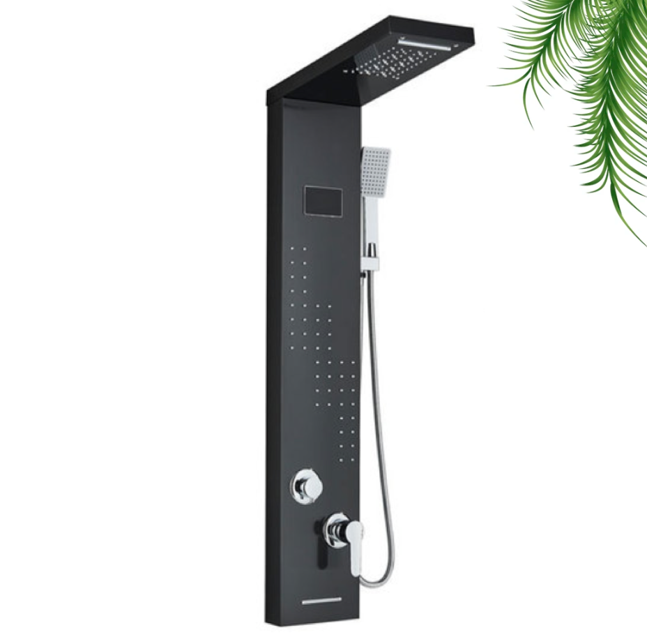 Luxe Douchepaneel Opbouwdouche VoordeelPaleis® Bonos LCD RVS Brushed