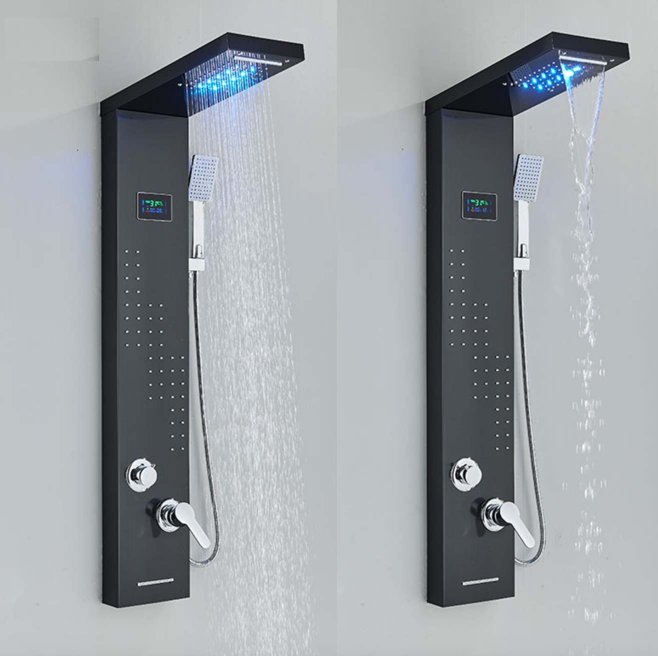 Luxe Douchepaneel Opbouwdouche VoordeelPaleis® Bonos LCD RVS Brushed