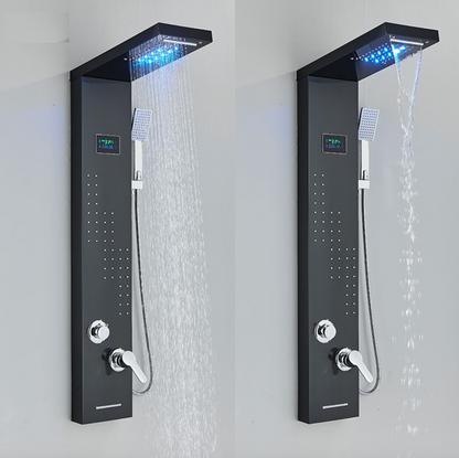 Luxe Douchepaneel Opbouwdouche VoordeelPaleis® Bonos LCD RVS Brushed