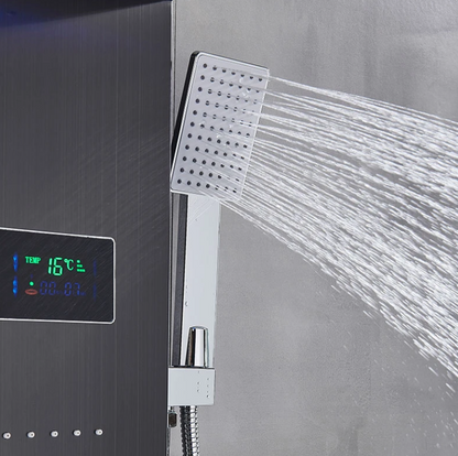 Luxe Douchepaneel Opbouwdouche VoordeelPaleis® Bonos LCD RVS Brushed