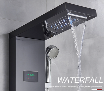 Luxe Douchepaneel Opbouwdouche VoordeelPaleis® Bonos LCD RVS Brushed