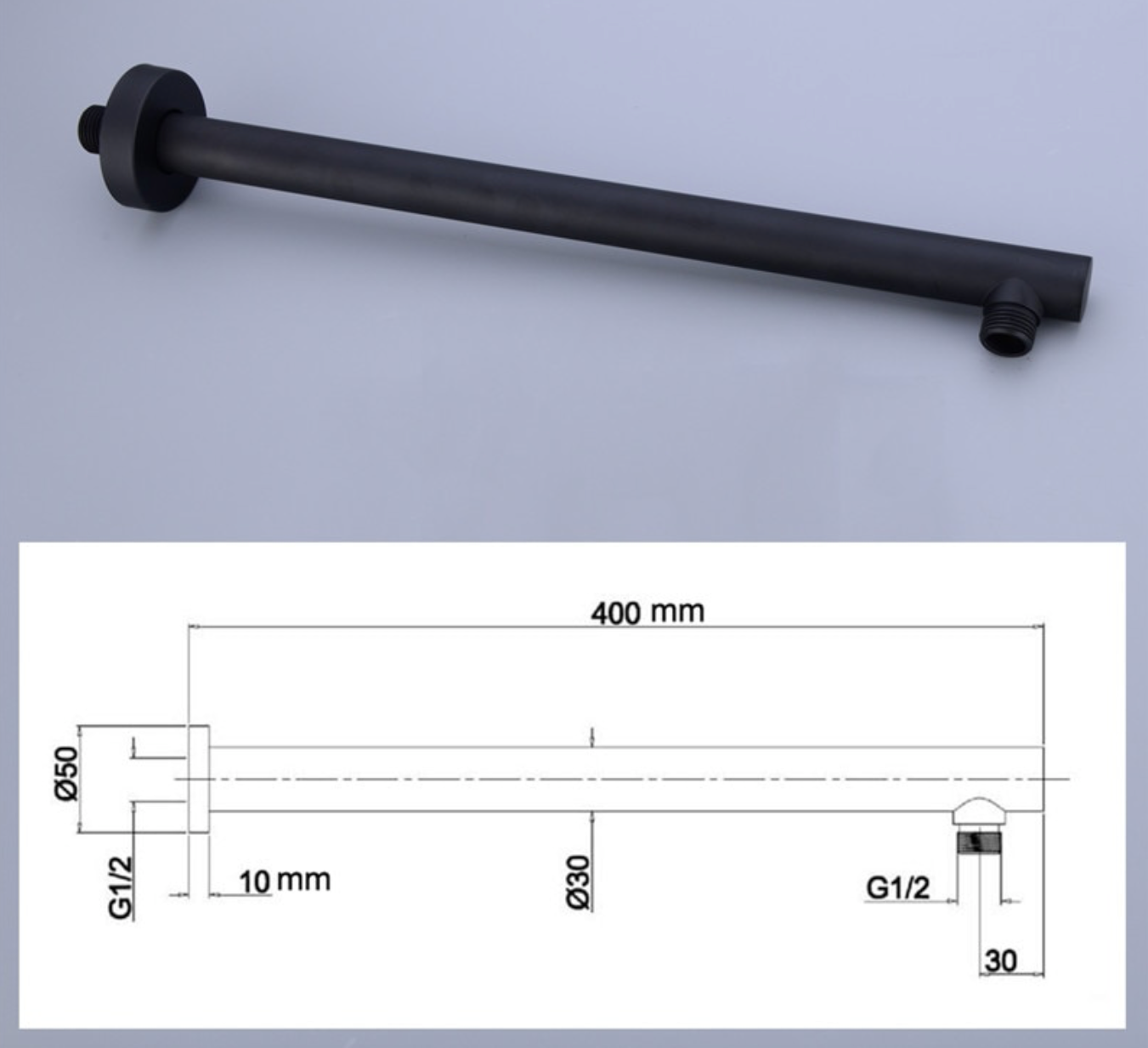 BESTE KEUS: SaniSupreme® Inbouw Doucheset Malaga Blackline Premium Plus 2 weg 16 inch 40 cm. regendouche rond-rechthoek mat zwart