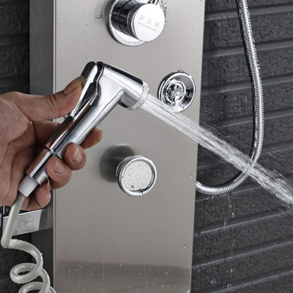 Douchepaneel Opbouwdouche VoordeelPaleis® Sora Douchepaneel met hand- en voetendouche LCD Premium rvs brushed