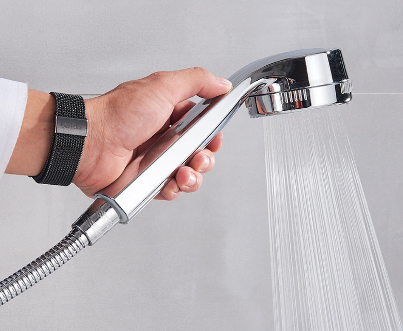 Douchepaneel Wellnessdouche VoordeelPaleis - Noir met hand- en voetendouche LCD Premium mat zwart