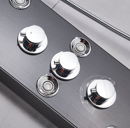 Douchepaneel Wellnessdouche VoordeelPaleis - Noir met hand- en voetendouche LCD Premium mat zwart