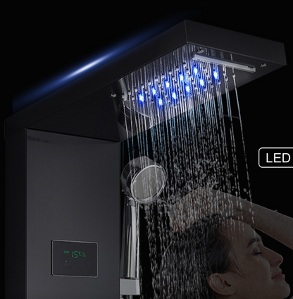Luxe Douchepaneel Opbouwdouche VoordeelPaleis® Bonos LCD RVS Brushed
