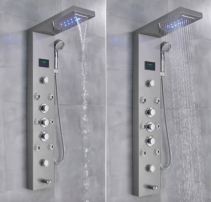 Douchepaneel Opbouwdouche VoordeelPaleis - Urion LCD Premium brushed