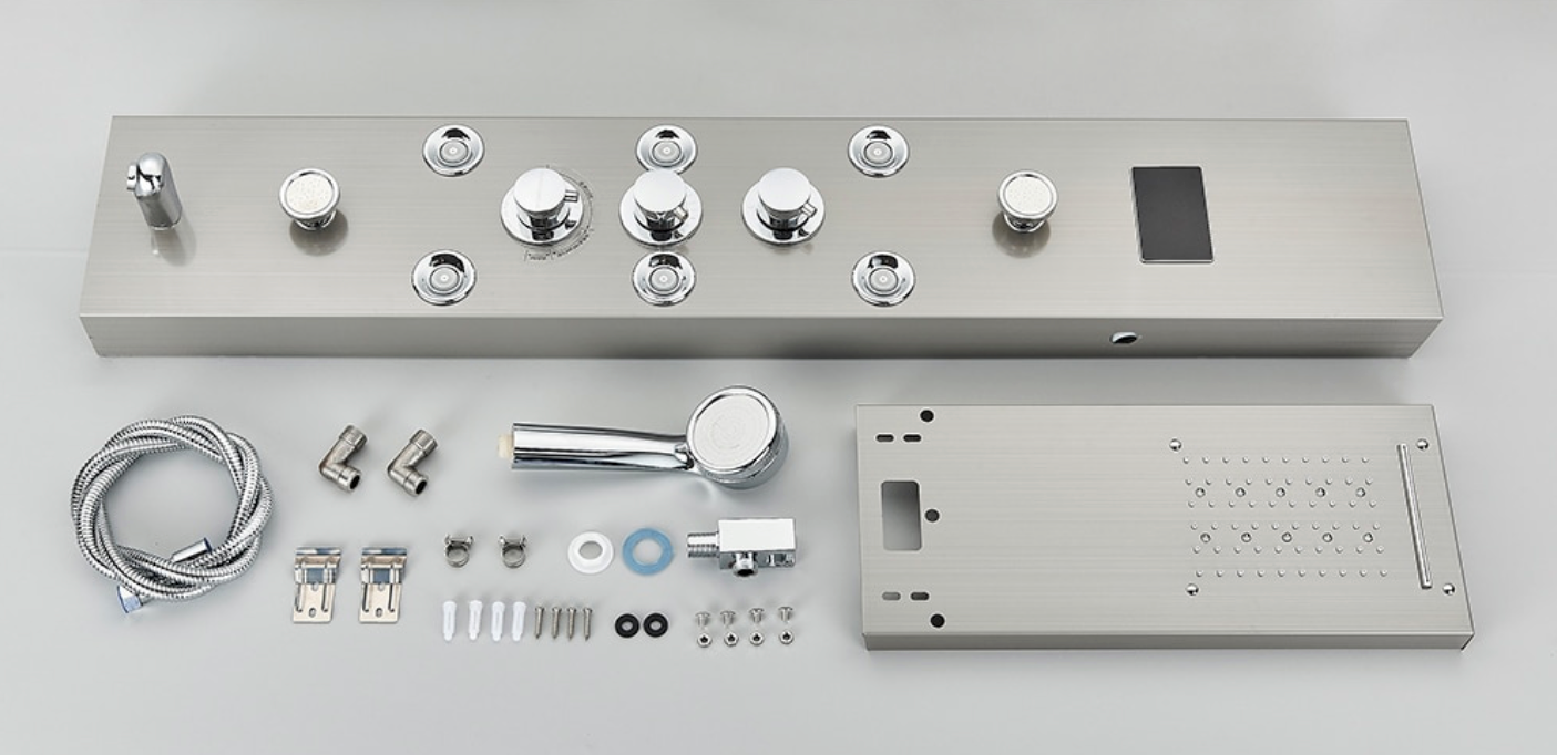 Douchepaneel Opbouwdouche VoordeelPaleis - Urion LCD Premium brushed