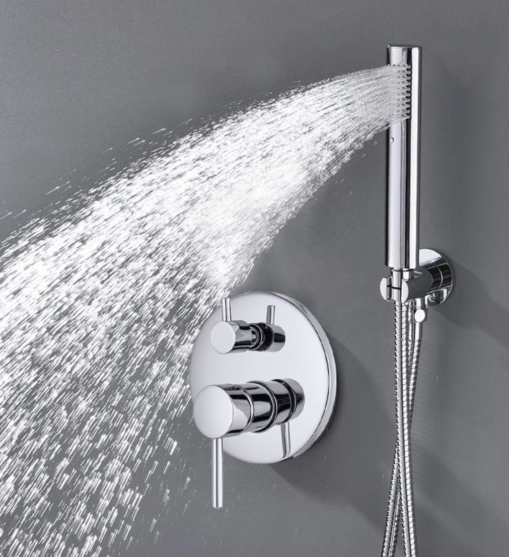 VoordeelPaleis® Lima inbouw doucheset | handdouche|mengkraan|regendouche (12 inch) | rond |Chroom 2 weg