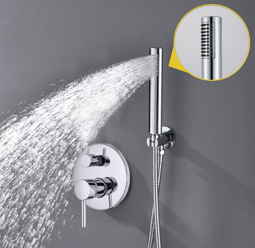 VoordeelPaleis® Lima inbouw doucheset | handdouche|mengkraan|regendouche (12 inch) | rond |Chroom 2 weg