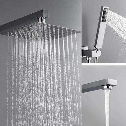 VoordeelPaleis® Doucheset Lugano Premium handdouche mengkraan regendouche vierkant 25 cm. Chroom inbouw 2 weg