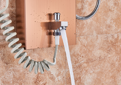 Douchepaneel Opbouwdouche VoordeelPaleis® Spine LCD Koper brushed