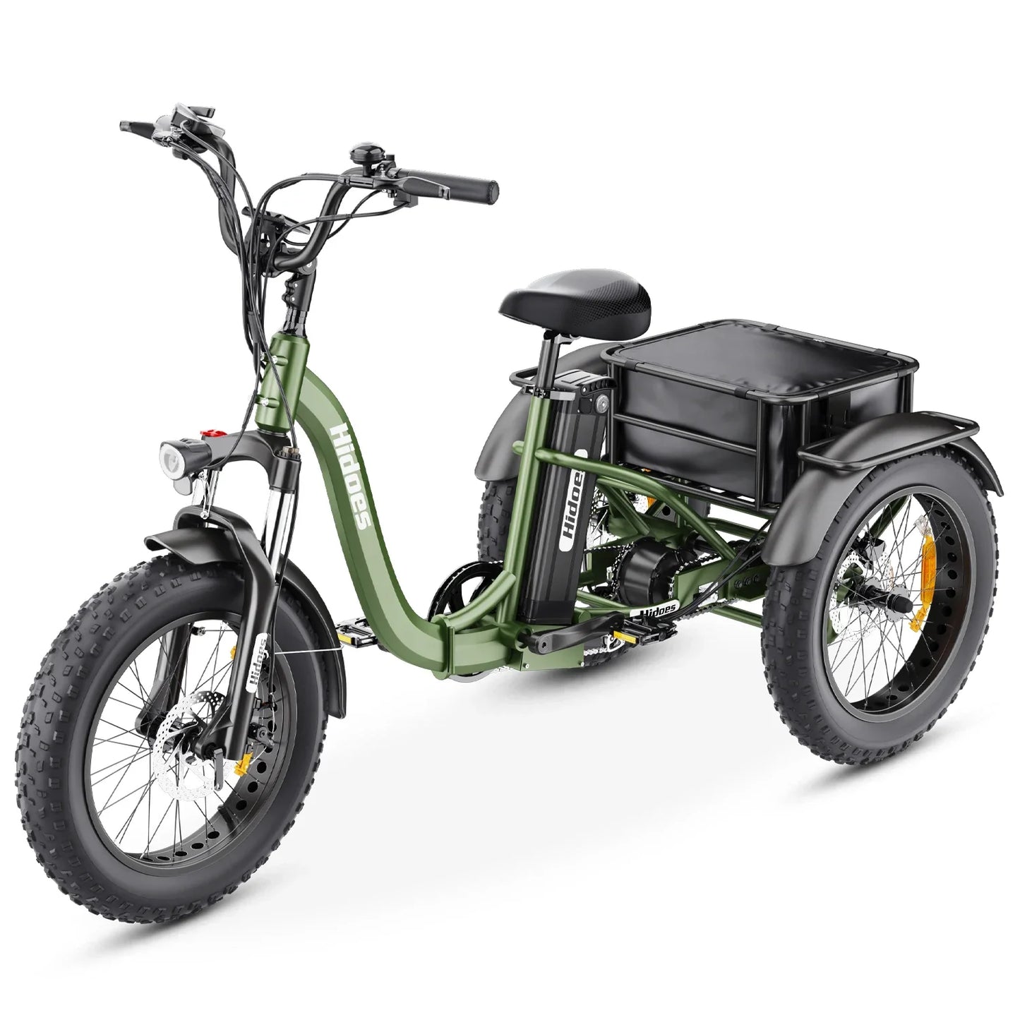 Hidoes ET1 Elektrische Opvouwbare Driewieler – 48V 250W – Tot 95 km Bereik – 7 Versnellingen – 20x4.0 Off-road Banden – Shimano – LCD Display – Max. 150 kg