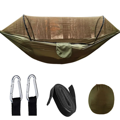 BuitenRelax Hangmat met Muggennet en Snelsluiting – 200 kg draagkracht