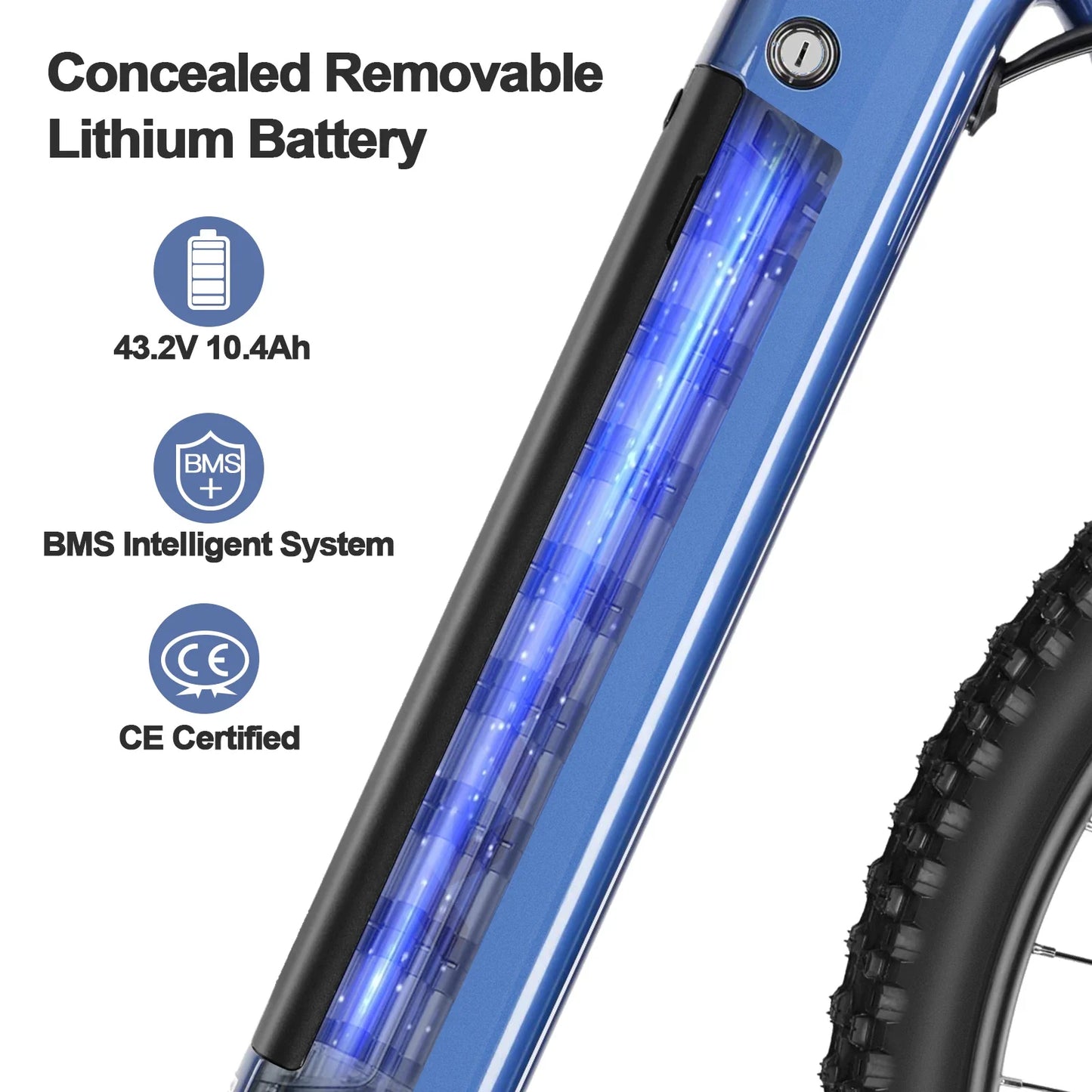 Elektrische Mountainbike 29" – 250W Middenmotor | 43.2V 10.4Ah Ingebouwde Batterij | Full Suspension | LCD Display