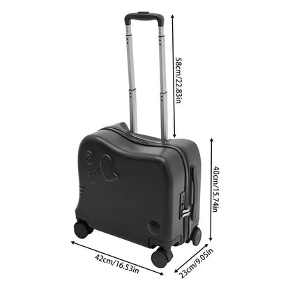 Napoli Kinderkoffer Olifant – Robuuste Cartoon Kindertrolley met 4 Wielen en Draagkracht tot 40 kg | Stil & Schokbestendig