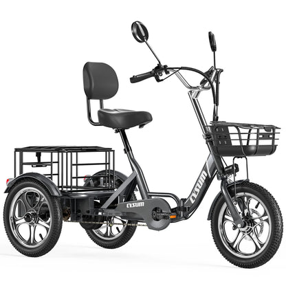 Cysum - Elektrische Driewieler – 48V 22Ah – Ideaal voor Boodschappen, Leveringen en Goederenvervoer