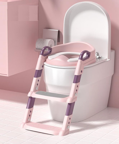 Kindertoiletladder – Verstelbare 2-in-1 ladder met antislip treden – Veilig en opvouwbaar