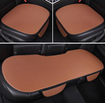 BreezeComfort Autohoes Set – Ademend IJszijde Autostoelkussen met Massage-effect