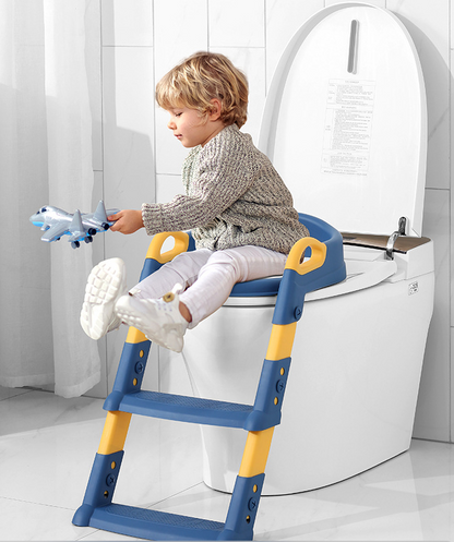 Kindertoiletladder – Verstelbare 2-in-1 ladder met antislip treden – Veilig en opvouwbaar