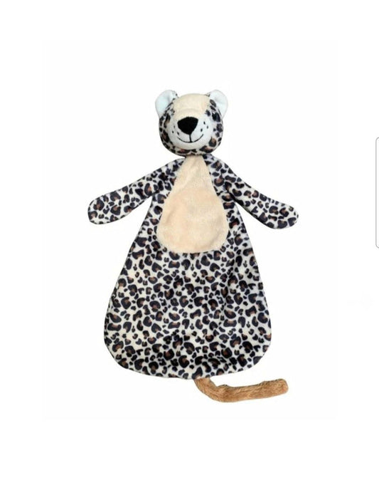 Knuffeldoekje – Superzachte Babyvriendelijke Stof met Speenlus, Trendy Luipaardprint